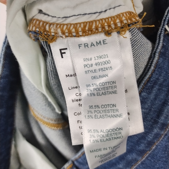 Frame Delavan Flounce Denim Jeans Size 28 - Picture 7 of 8